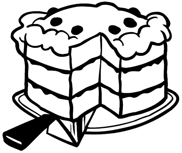Three tier cake vinyl sticker. Customize on line. Food Meals Drinks 040-0521